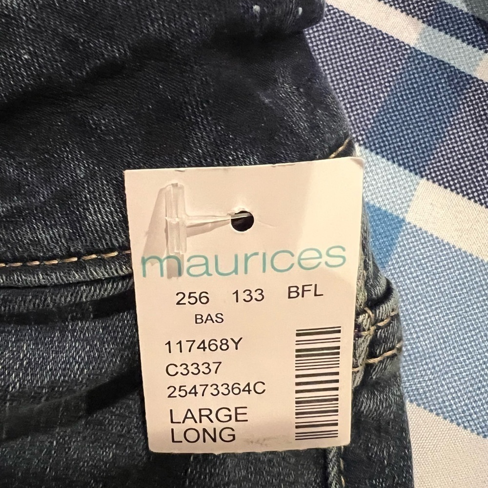 Maurice’s‎ distressed jeggings jeans L Large long NWT - Picture 3 of 10